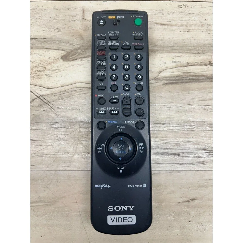 Vintage Sony RMT-V202 Video Cassette Player Replacement Remote Control Works